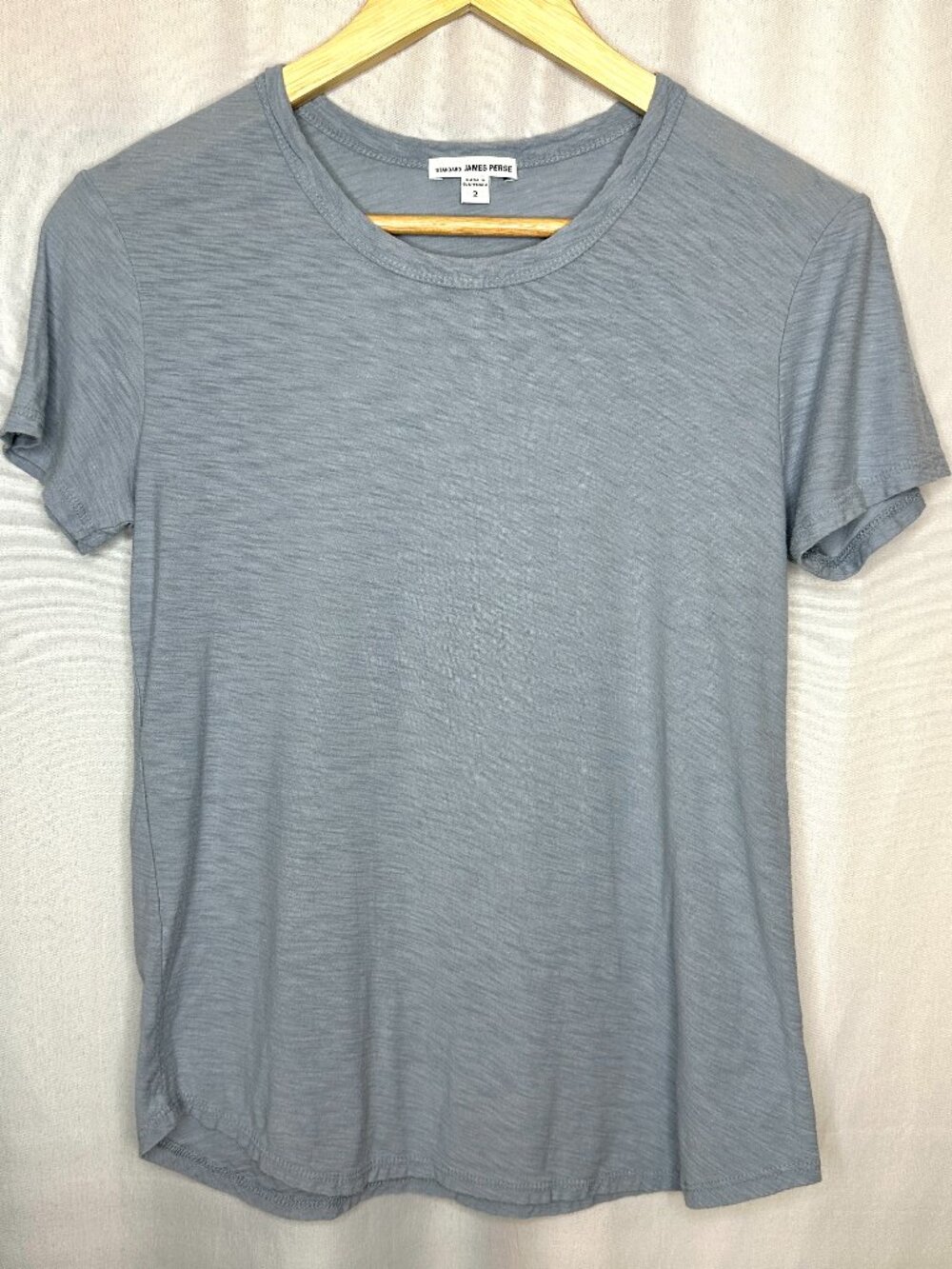 James Perse Standard Slub Cotton T-shirt, Size 2 (Med) Elevated Basic Capsule